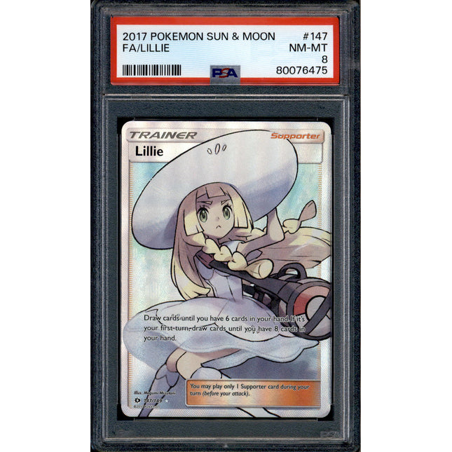 Lillie - 147/149 - PSA 8 - Full Art - Sun & Moon - Pokemon - 76475
