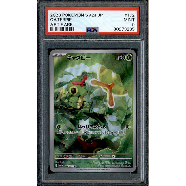Caterpie - 172/165 - PSA 9 - AR - 151 - Pokemon - 73235