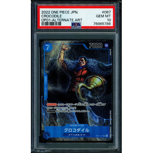 Crocodile - OP01-067 - PSA 10 - Alt Art Japanese - OP01 - One Piece - 65786