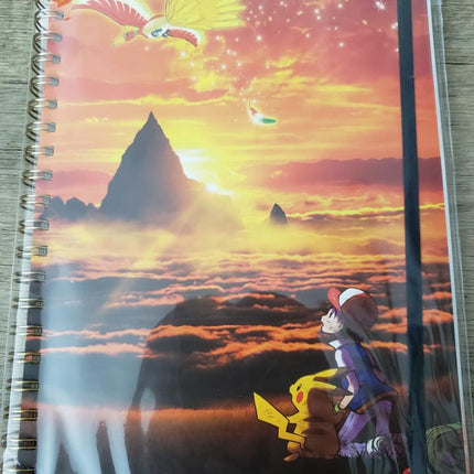 Ash & Pikachu w/ Ho-oh - Pokemon Special Edition Spiral Notebook