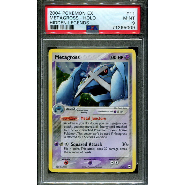 Metagross - 11/101 - PSA 9 - Holo - Hidden Legends - Pokemon - 65009
