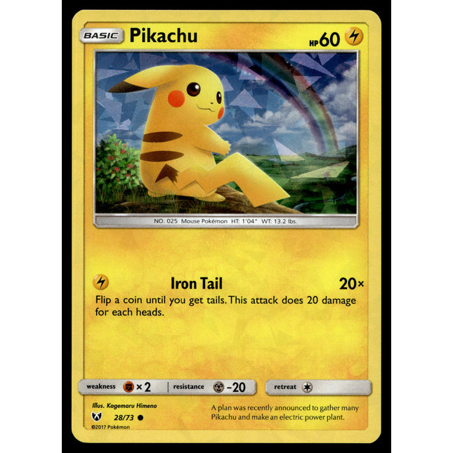 Pikachu - 28/73 - NM - Cracked Ice - Shining Legends - Pokemon - A9-23