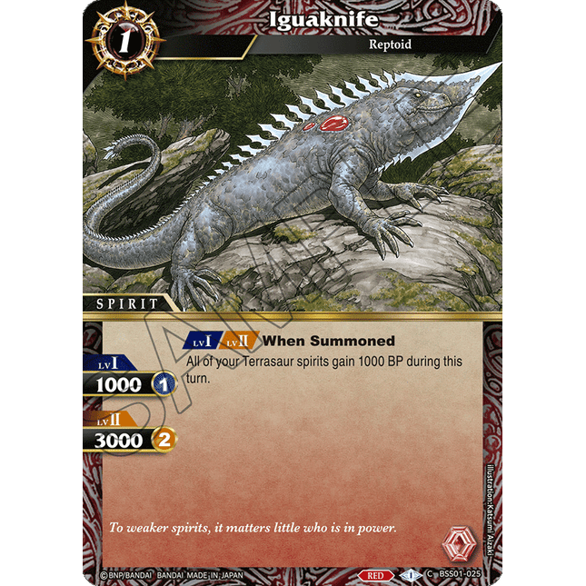 Iguaknife - BSS01-025 - Common - Near Mint - Dawn of History - Battle Spirits Saga