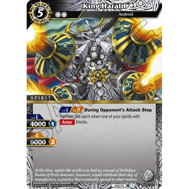 King Harald - BSS01-071 - Common - Near Mint - Dawn of History - Battle Spirits Saga