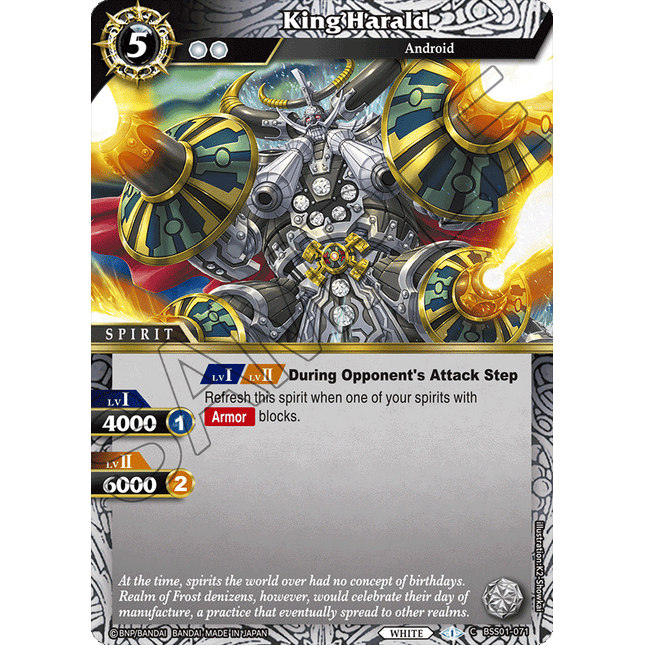 King Harald - BSS01-071 - Foil Common - Near Mint - Dawn of History - Battle Spirits Saga