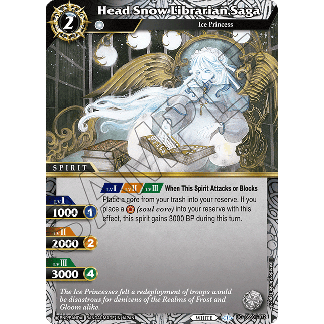 Head Snow Librarian Saga - BSS01-072 - Foil Uncommon - Near Mint - Dawn of History - Battle Spirits Saga