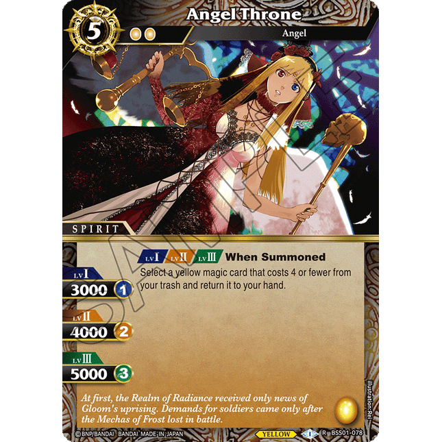 Angel Throne - BSS01-078 - Foil Rare - Near Mint - Dawn of History - Battle Spirits Saga