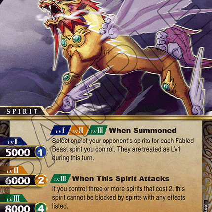 Phantom Beast King Liin - BSS01-085 - Foil Rare - Near Mint - Dawn of History - Battle Spirits Saga