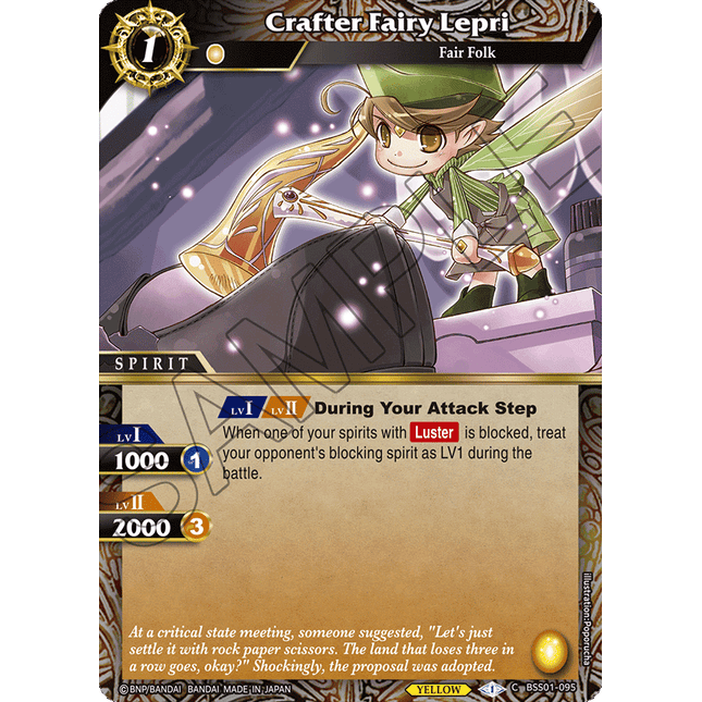 Crafter Fairy Lepri - BSS01-095 - Common - Near Mint - Dawn of History - Battle Spirits Saga