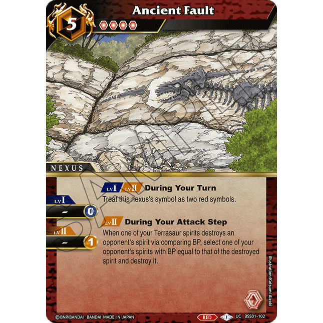Ancient Fault - BSS01-102 - Uncommon - Near Mint - Dawn of History - Battle Spirits Saga