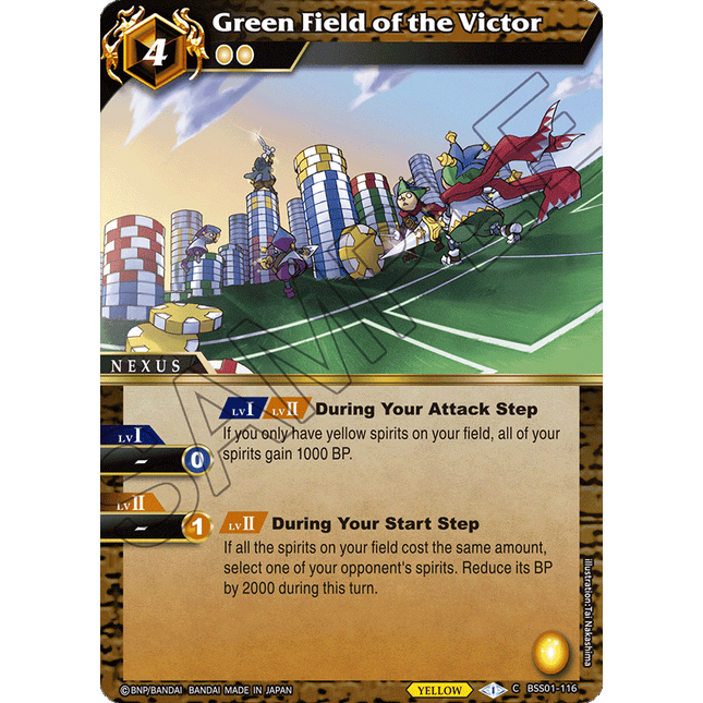 Green Field of the Victor - BSS01-116 - Common - Near Mint - Dawn of History - Battle Spirits Saga