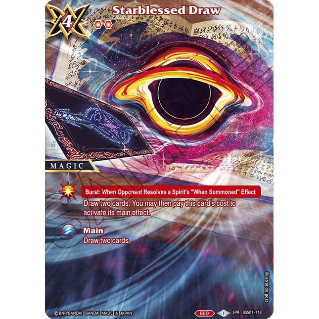 Starblessed Draw - BSS01-118 - SPR - Near Mint - Dawn of History - Battle Spirits Saga