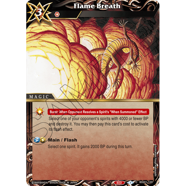 Flame Breath - BSS01-120 - Common - Near Mint - Dawn of History - Battle Spirits Saga