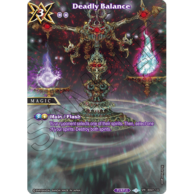 Deadly Balance - BSS01-122 - SPR - Near Mint - Dawn of History - Battle Spirits Saga