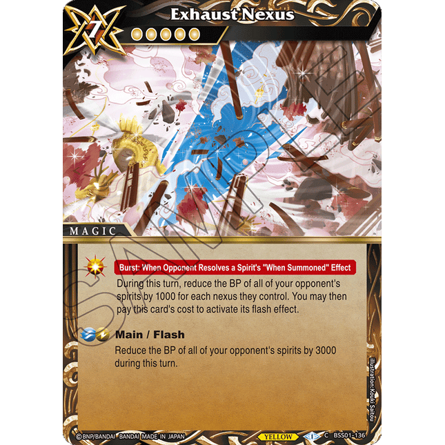 Exhaust Nexus - BSS01-136 - Foil Common - Near Mint - Dawn of History - Battle Spirits Saga