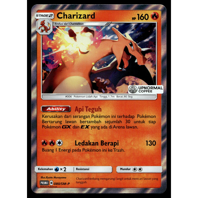 Charizard - 080/SM-P - PSA NM - Indonesian - Upnormal Coffee - Promo - Pokemon - A1-78