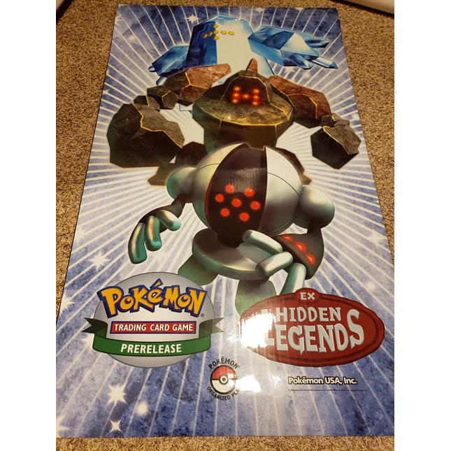 Regice, Registeel, Regirock - Ex Hidden Legends - Pokemon Prerelease Laminated Banner - 36"x61"
