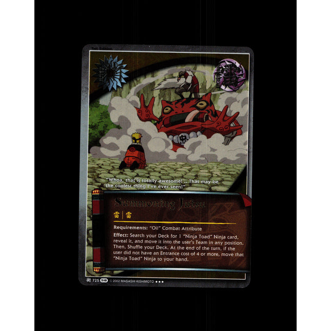 Summoning Jutsu - 725 - NM - 1st Edition Foil - S18 - Naruto CCG - D4-110