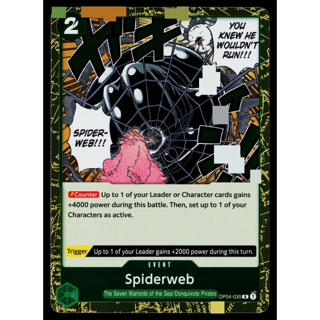 Spiderweb - OP04-035 - NM - Rare - English OP04 - One Piece TCG