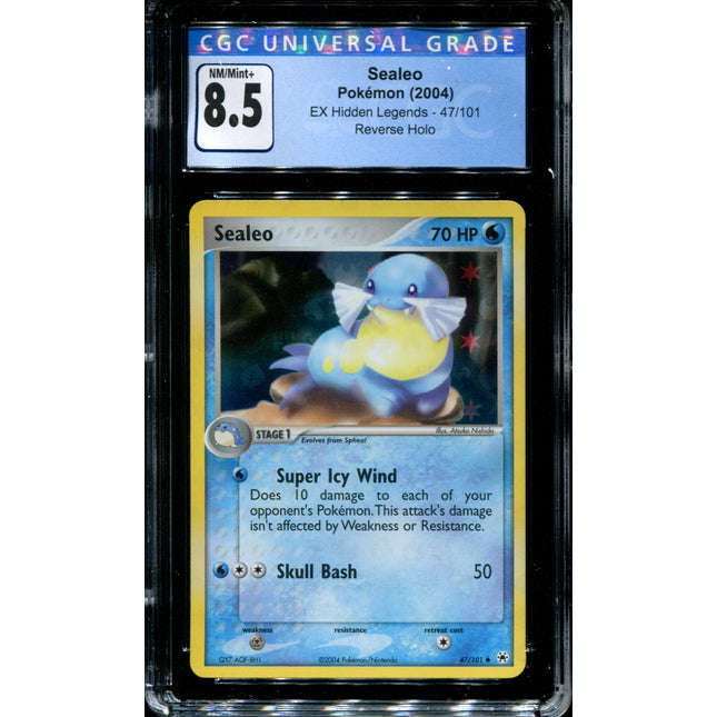 Sealeo - 47/101 - CGC 8.5 - Reverse Holo - EX Hidden Legends - Pokemon - 68329