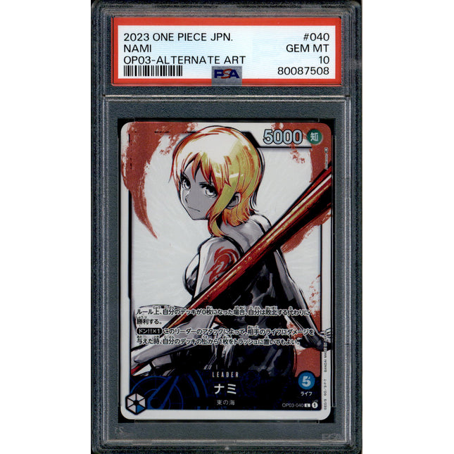 Nami - OP03-040 - PSA 10 - Alt Art - OP03 - One Piece - 87508