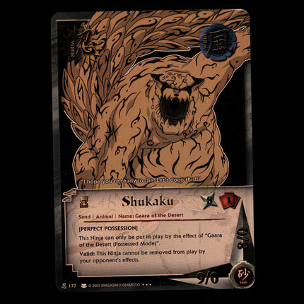 Shukaku - 177 - NM - 1st Edition - Foil - Naruto CCG - D4-201
