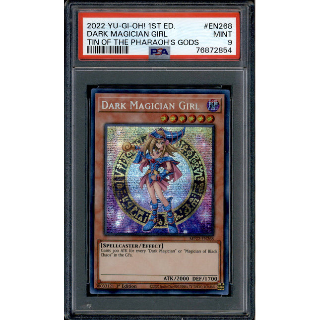 Dark Magician Girl - MP22-EN268 - PSA 9 - 1st Secret - Tin Promo - Pokemon - 72854