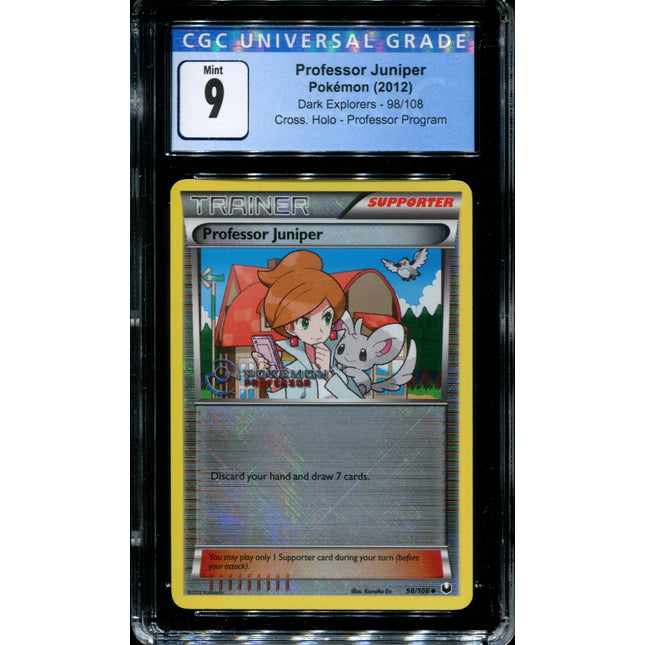 Professor Juniper - 98/108 - CGC 9 - Professor Program - Promo - Pokemon - 68352