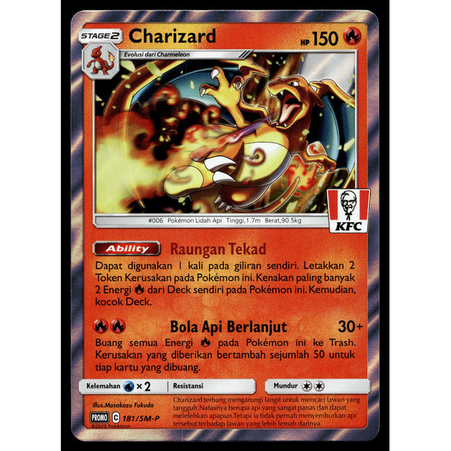 Charizard - 181/SM-P - PSA NM - Indonesian - KFC - Promo - Pokemon - A1-26