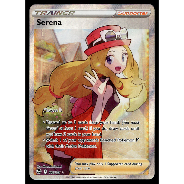 Serena - 193/195 - PSA NM - Full Art - Silver Tempest - Pokemon - A5-2