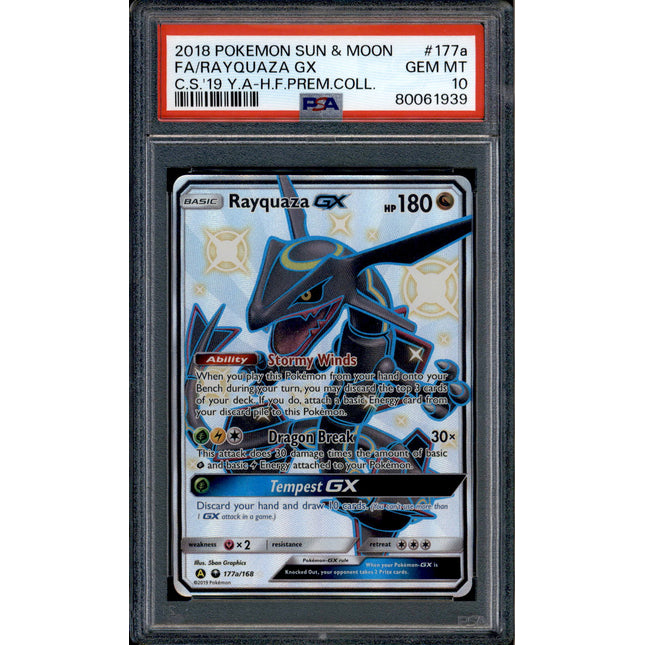 Rayquaza GX - 177a/168 - PSA 10 - Shiny GX - Hidden Fates - Pokemon - 61939
