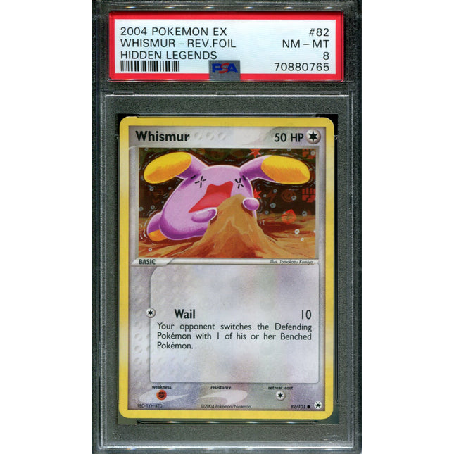 Whismur - 82/101 - PSA 8 - Reverse Holo - Hidden Legends - Pokemon - 80765