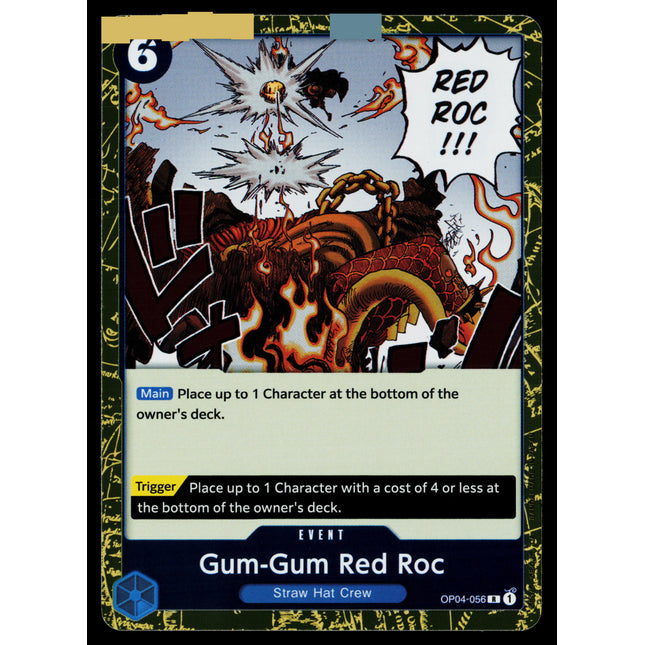 Gum-Gum Red Roc - OP04-056 - NM - Rare - English OP04 - One Piece TCG