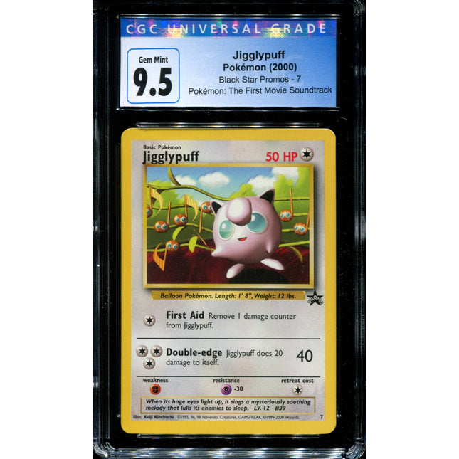 Jigglypuff - 7 - CGC 9.5 - Black Star Promo - First Movie Soundtrack - Pokemon - 54112