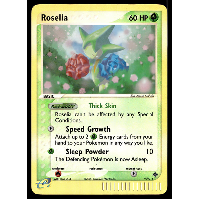 Roselia - 9/97 - NM - Reverse Holo - ex Dragon - Pokemon - A9-31