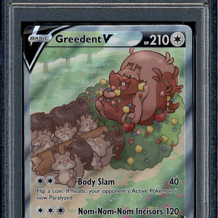 Greedent V - 257/264 - PSA 9 - Alt Art - Fusion Strike - Pokemon - 30079