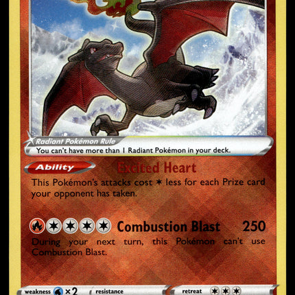 Radiant Charizard - 020/159 - NM - Ultra Rare - Crown Zenith - Pokemon - A7-65