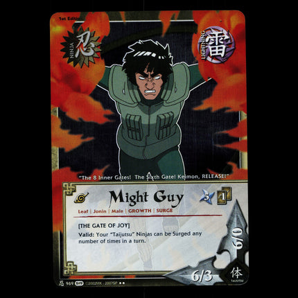 Might Guy - 969 - NM - 1st Edition Foil - S19 - Naruto CCG - D3-116