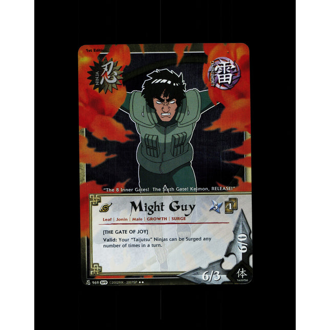 Might Guy - 969 - NM - 1st Edition Foil - S19 - Naruto CCG - D3-116