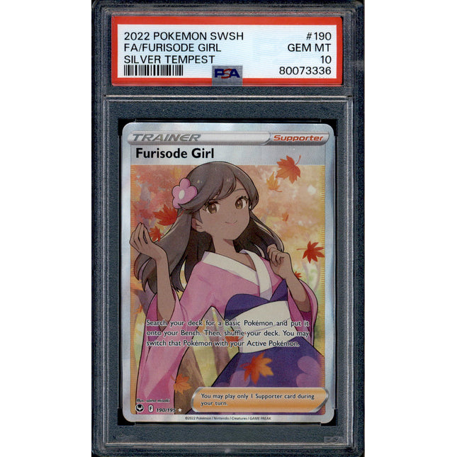 Furisode Girl - 190/195 - PSA 10 - Full Art - Silver Tempest - Pokemon - 73336