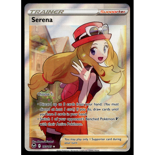 Serena - 193/199 - PSA NM - Full Art - Silver Tempest - Pokemon - A5-6