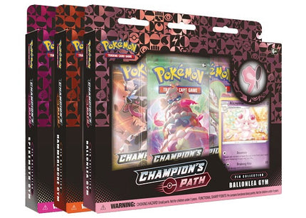 Champion's Path Pin Collection Set 2 Display Case - 6 boxes (2 of each style) - Pokemon - New - Sealed