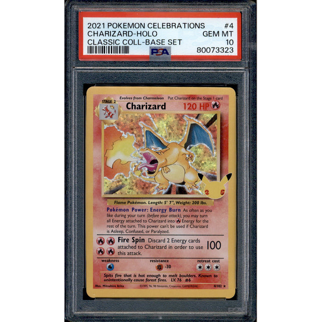 Charizard - 4/102 - PSA 10 - Holo - Celebrations - Pokemon - 73323