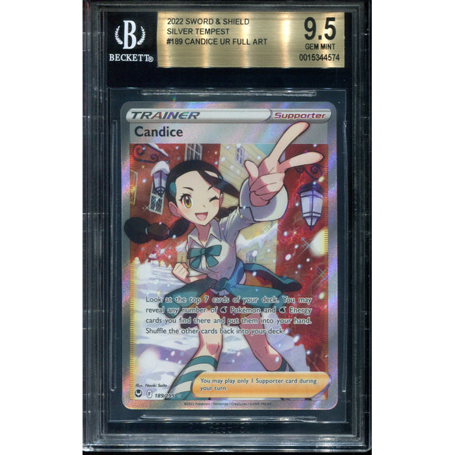 Candice - 189/195 - BGS 9.5 - Full Art - Silver Tempest - Pokemon - 44574