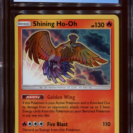 Shining Ho-oh - SM70 - CGC 9 Mint - Black Star Promo - Shining Legends - 68273