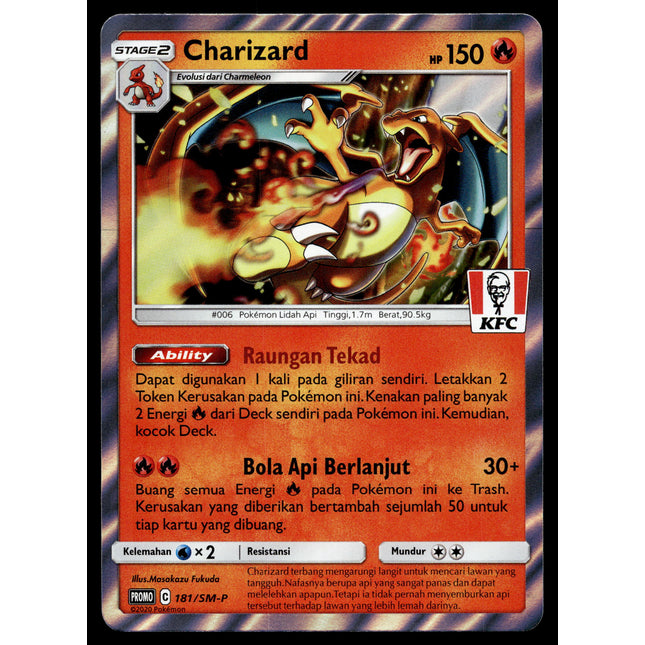 Charizard - 181/SM-P - PSA NM - Indonesian - KFC - Promo - Pokemon - A1-22