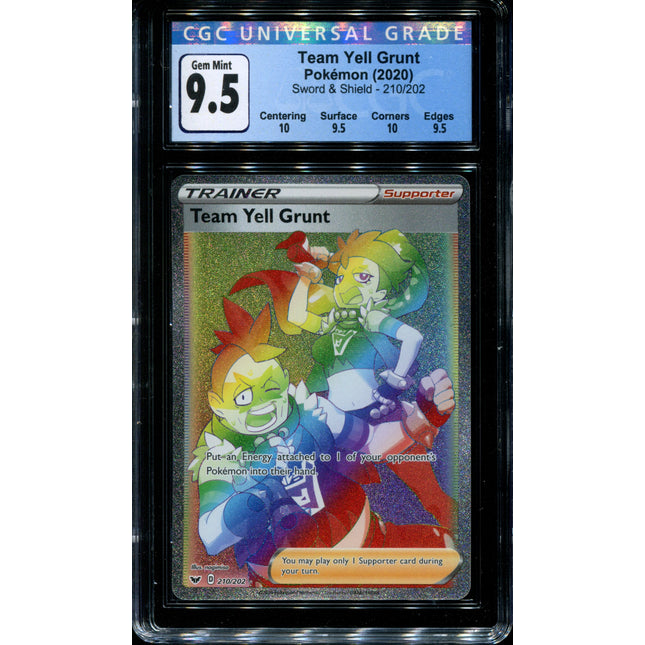 Team Yell Grunt - 210/202 - CGC 9.5 Gem Mint - Sword & Shield - 02307