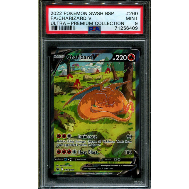 Charizard V - SWSH260 - PSA 9 - Alternate Art - Black Star Promo - Pokemon - 56409