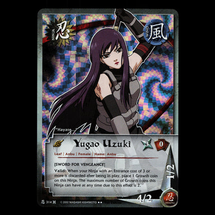 Yugao Uzuki - 314 - NM - 1st Edition - Wavy Foil - Naruto CCG - D3-39