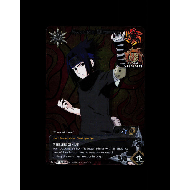 Sasuke Uchiha - 1439 - NM - Foil - S25 - Naruto CCG - E1-166